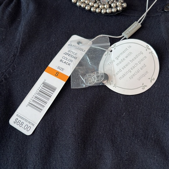 NWT Joseph A. Beaded Collared Cardigan - Picture 10 of 10